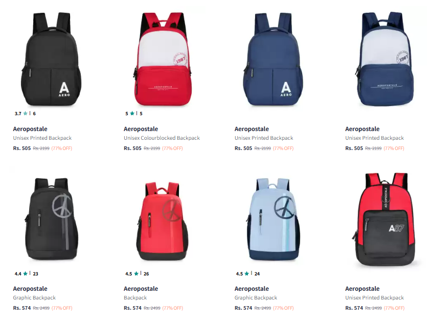 Image of Aeropostale Backpacks FLAT 77% DISCOUNT 