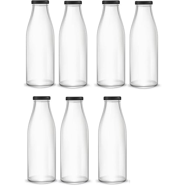 Image of Afast Water/Milk Bottle with Lid ( Set of 7) 500 ml