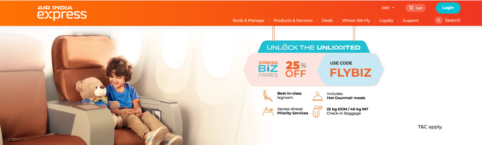 Image of Air India Exprees Coupon: 25% off on Biz Xpress Fares