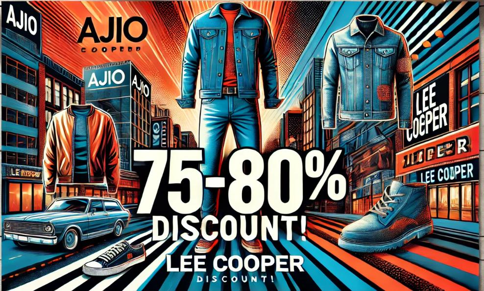 Image of Ajio Loot : Lee Cooper Clothes for Men Flat 75-80% Discount! 