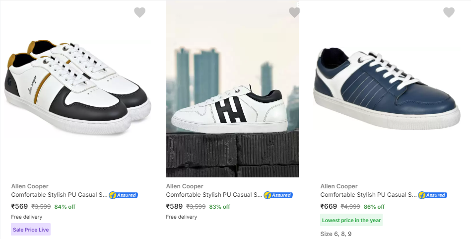 Image of Allen Cooper Men’s Casual Shoes Start From ₹569