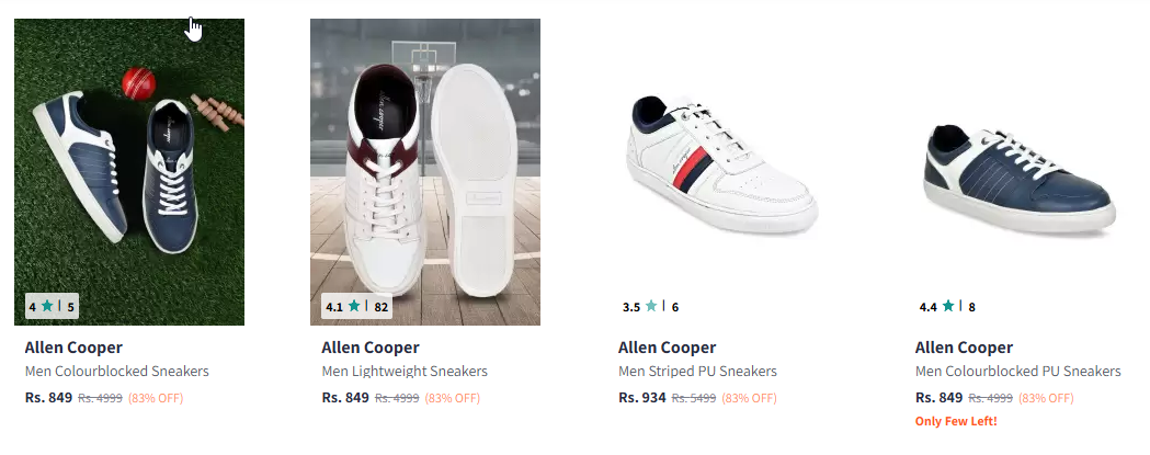 Image of Allen Cooper Men's casual shoes upto 83% Discount