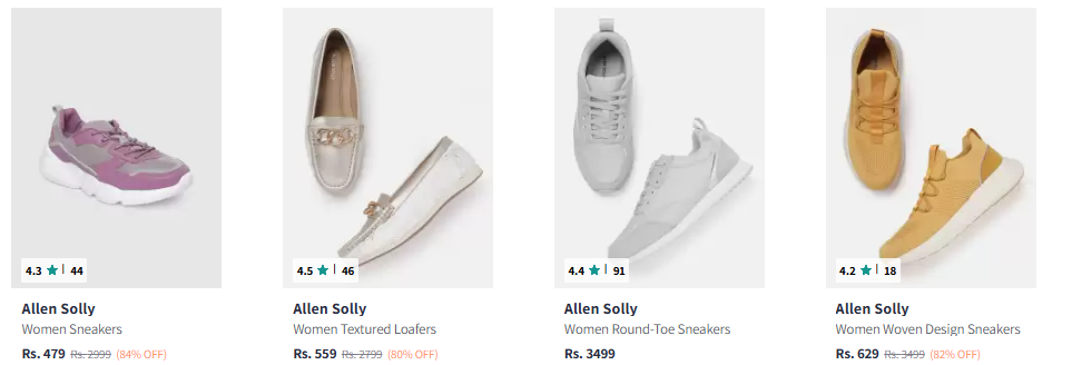 Image of Allen Solly Women Sneakers starting @ ₹479