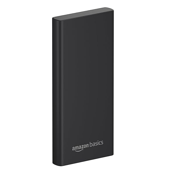 Image of Amazon Basics 10000mAh 22.5W Fast Charging Power Bank with Cable.