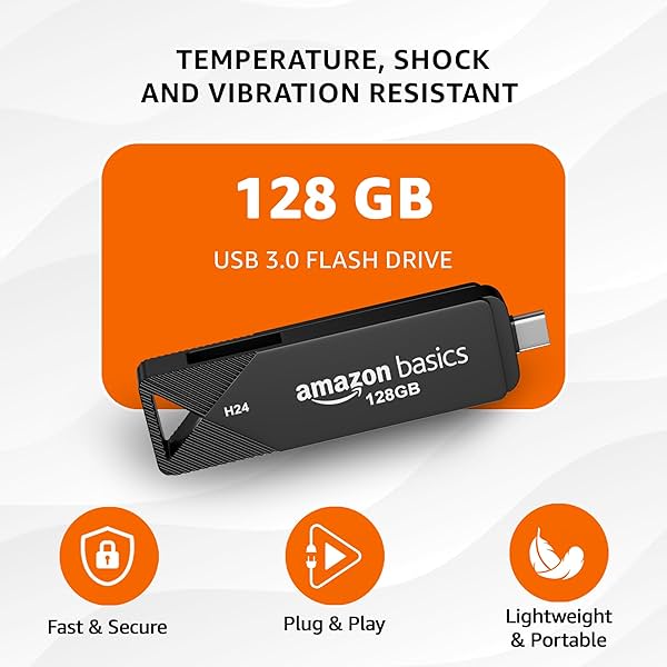 Image of Amazon Basics 128GB Dual Flash Drive