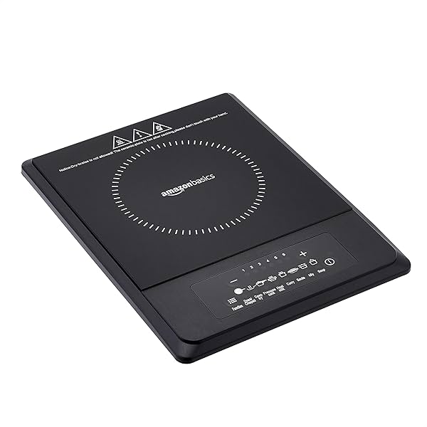 Image of Amazon Basics 1300 Watt Induction Cooktop| 6 Stage Power Settings |