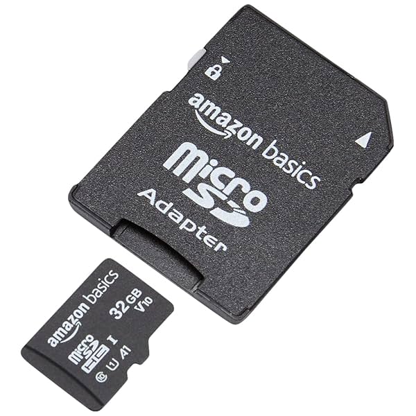 Image of Amazon Basics 32GB MicroSDHC Memory Card with Adapter