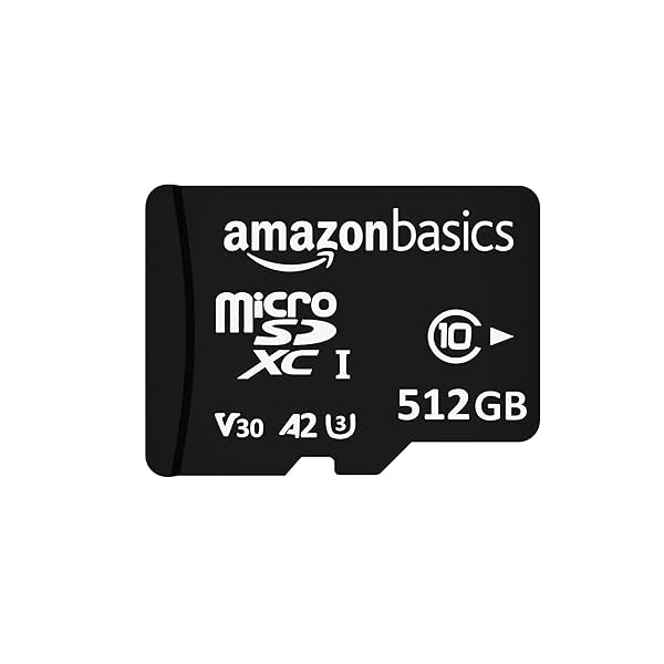 Image of Amazon Basics 512 GB Micro SDXC Memory Card