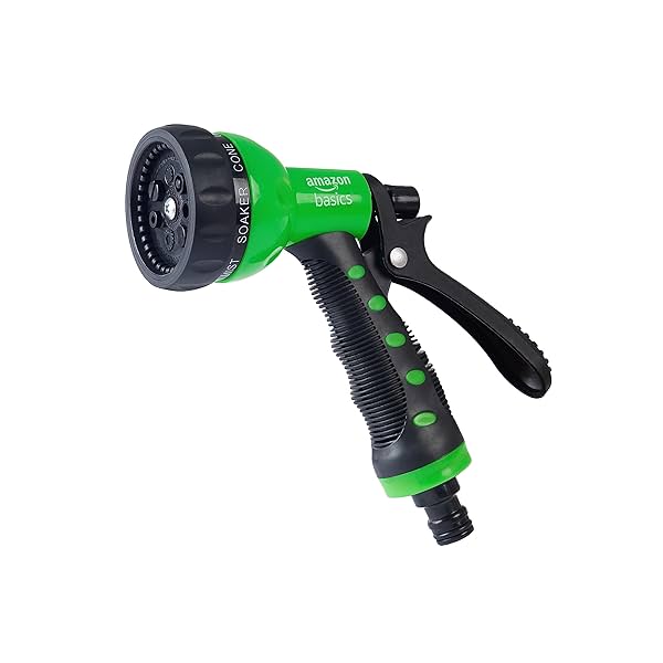 Image of Amazon Basics 7 Pattern High Pressure Garden Hose Nozzle 