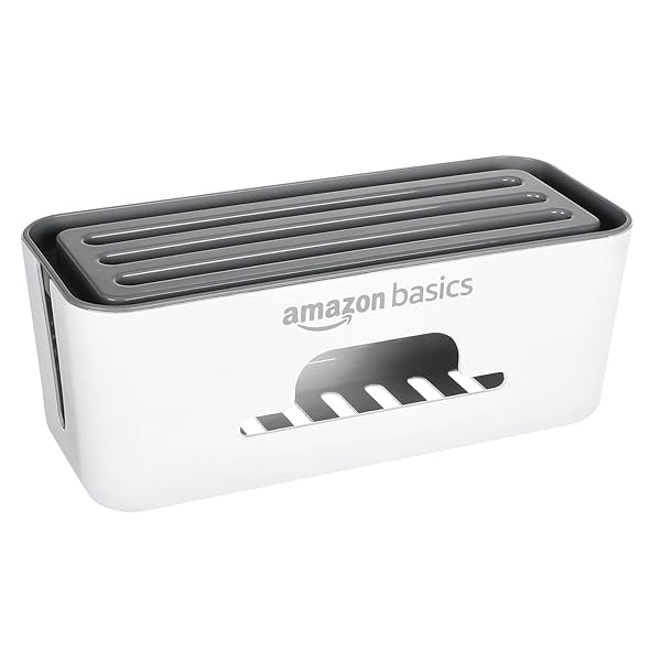 Image of Amazon Basics Cable Management Box with Mobile Stand Calling Smartwatch 4.5 stars