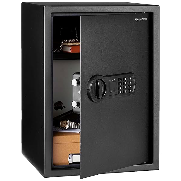 Image of Amazon Basics Digital Safe With Electronic Keypad Locker For Home, Gross Capacity - 58L (Net - 51L), Black