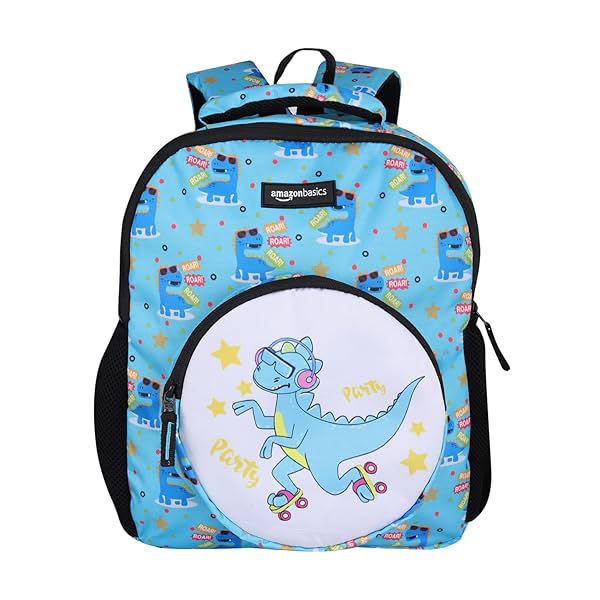 Image of Amazon Basics Dino Theme Kids Backpack