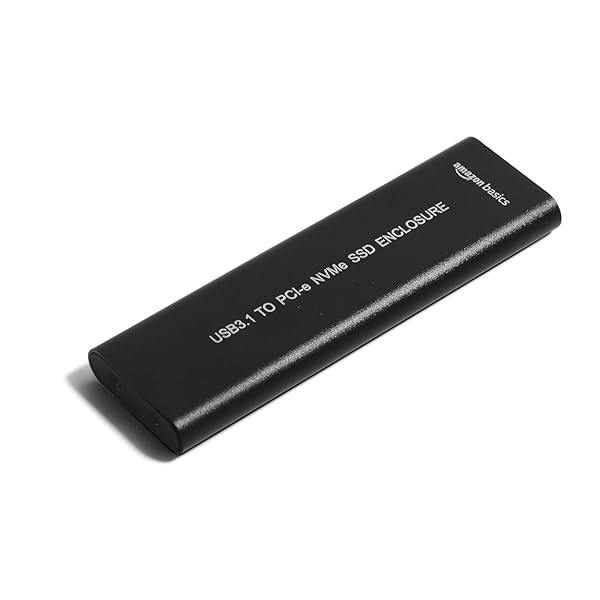 Image of Amazon Basics External NVMe SATA SSD Enclosure USB 3.1 GEN 2 Type-C Port 10 Gbps