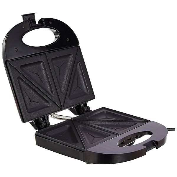 Image of Amazon Basics Sandwich Maker (2 Slice, Die Cast Aluminum, 1 Year Warranty)
