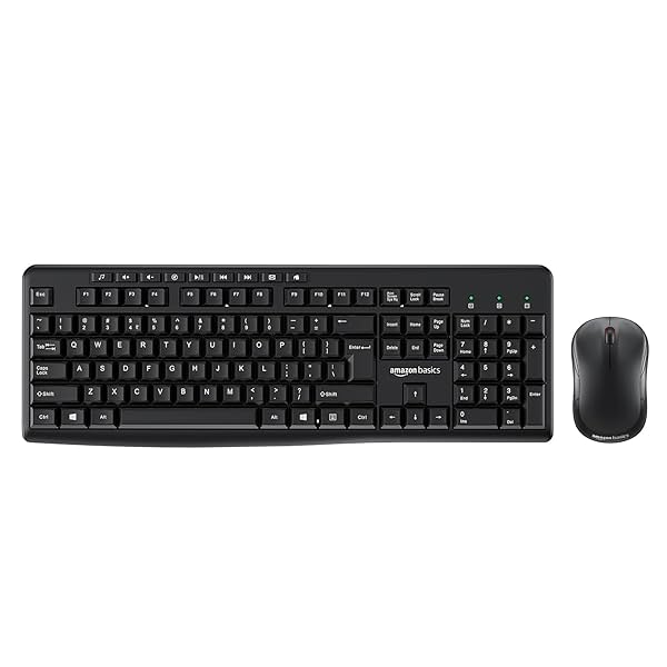 Image of Amazon Basics Wireless Keyboard and Mouse 