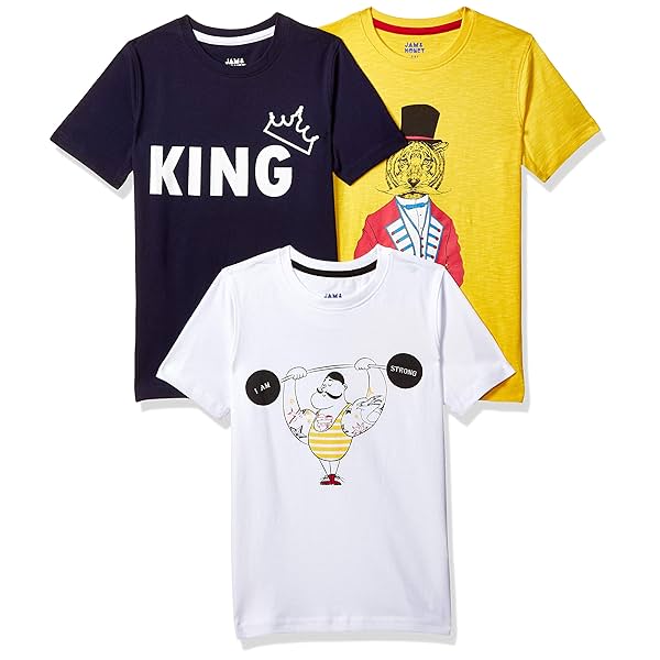 Image of Amazon Brand - Jam & Honey Boys Regular Fit T-Shirt 