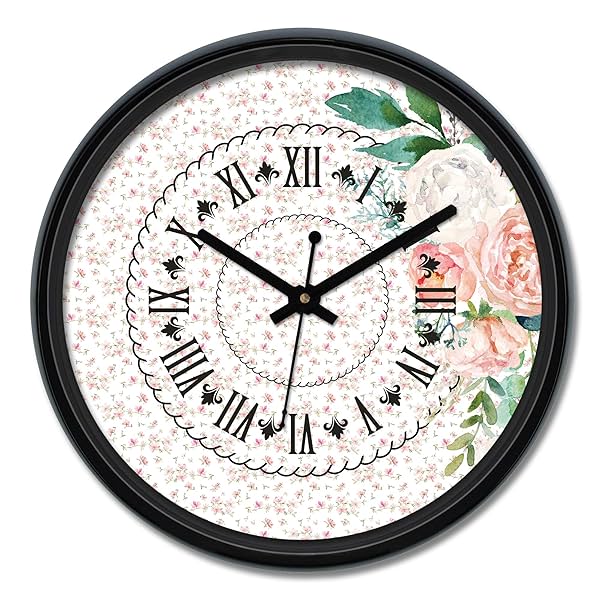 Image of Amazon Brand - Solimo 12-inch Plastic & Glass Wall Clock - Splendour