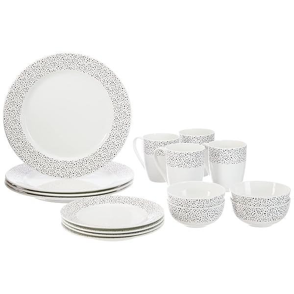 Image of Amazon Brand - Solimo 16-Piece Ceramic Dinner Set