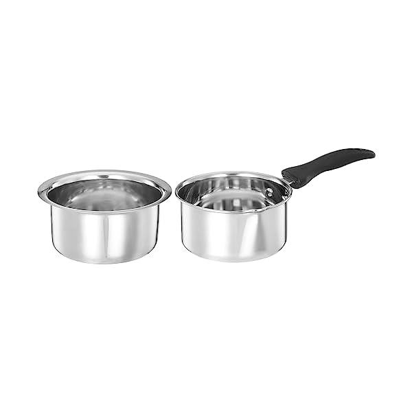 Image of Amazon Brand - Solimo - 2 Pcs Stainless Steel Cookware Set