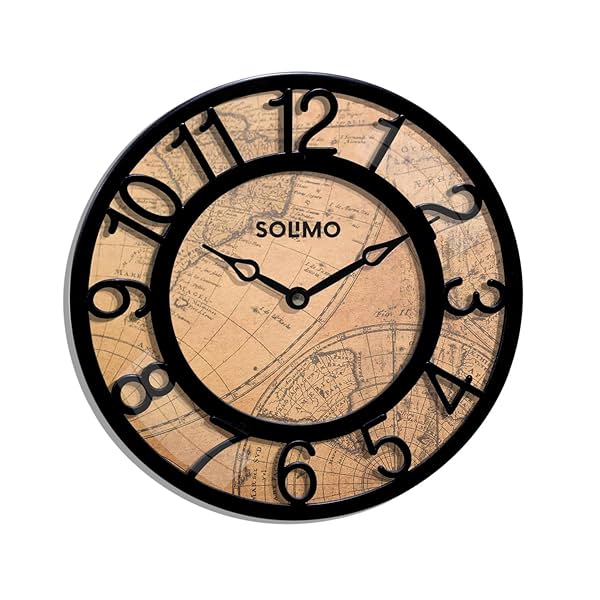 Image of Amazon Brand - Solimo 8-Inch Plastic Analog Wall Clock