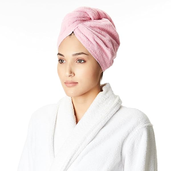 Image of Amazon Brand - Solimo - Cotton Bath Headwrap