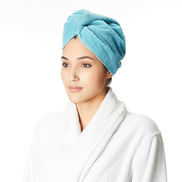 Image of Amazon Brand - Solimo - Cotton Bath Headwrap