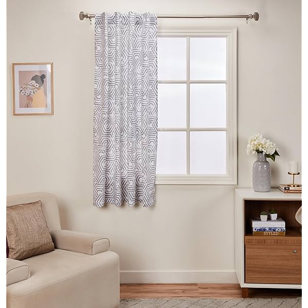 Image of Amazon Brand - Solimo Cotton Door Curtain 7ft (Set of 2) 