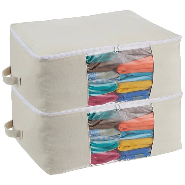 Image of Amazon Brand - Solimo Cotton Saree Storage Bag