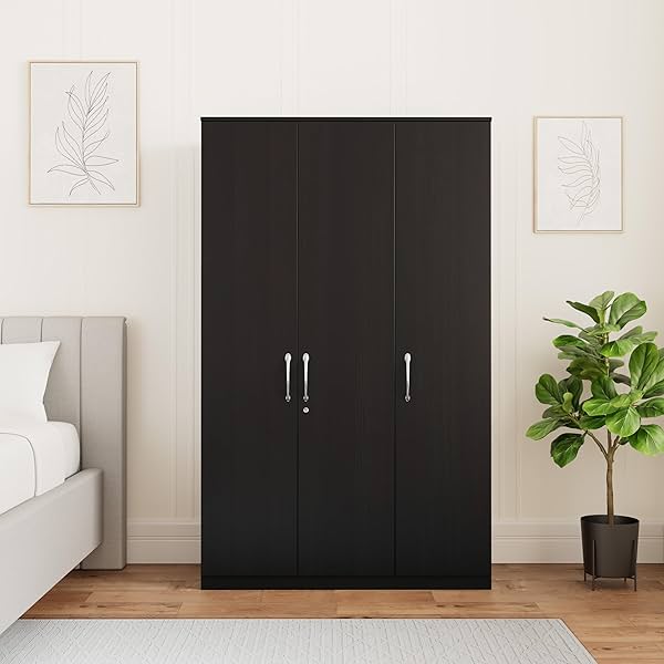 Image of Amazon Brand - Solimo Medusa Engineered Wood 3 Door Wardrobe