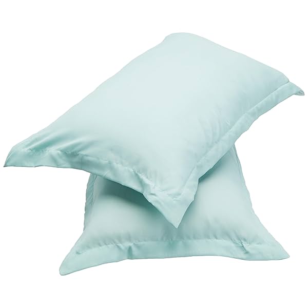 Image of Amazon Brand - Solimo Microfiber Solid Pillow Cover (Green)