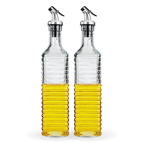 Image of Amazon Brand - Solimo Oil Dispenser With Spout Set Of 2 , 500 ml 