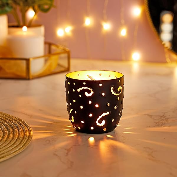 Image of Amazon Brand - Solimo Ornamental Iron Tea Light