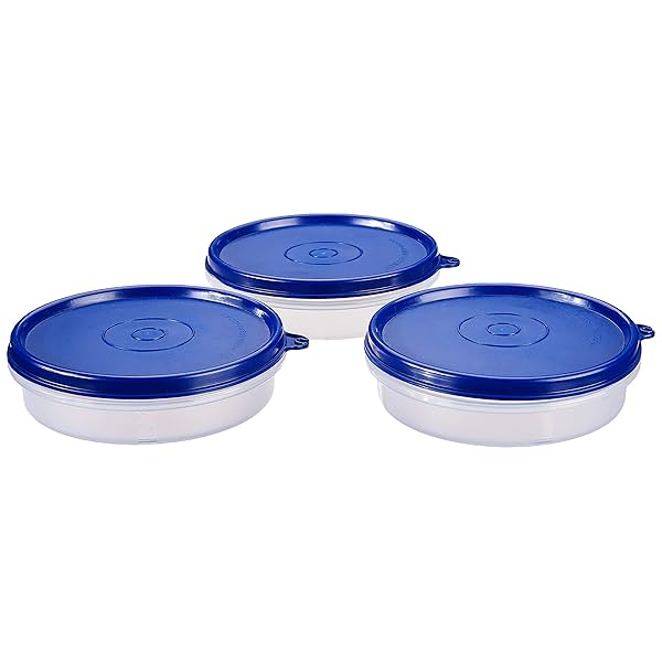 Image of Amazon Brand - Solimo Plastic Lunch Box Set , 190 ml , Set of 3