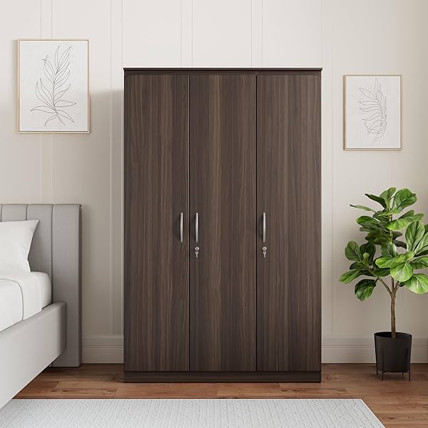 Image of Amazon Brand - Solimo Polaris Engineered Wood 3 Door Wardrobe