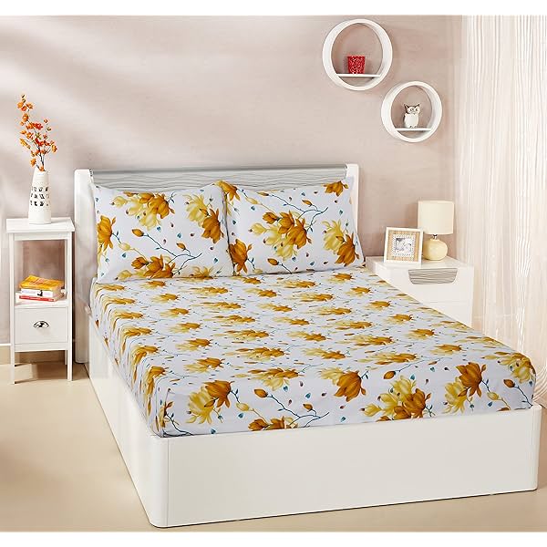 Image of Amazon Brand - Solimo Polycotton Double Bedsheet. 95 GSM.