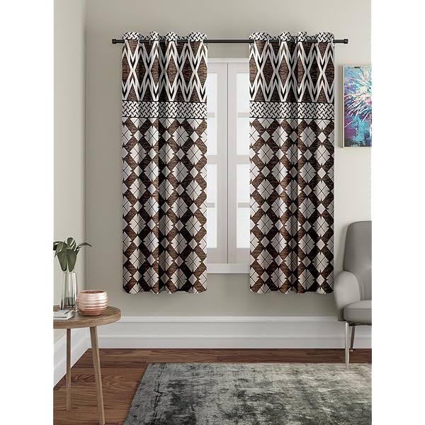 Image of Amazon Brand - Solimo Simply Entitled Polyester Window Curtains 