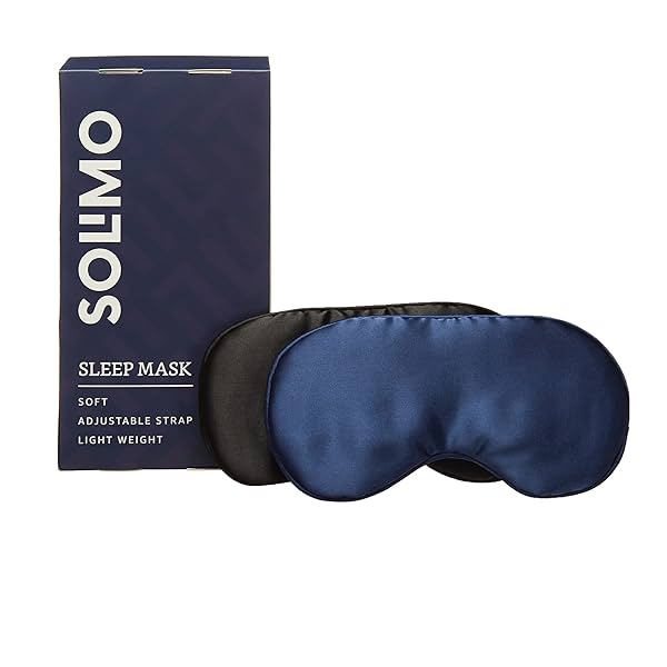 Image of Amazon Brand - Solimo Sleep Mask, Ultra Smooth.