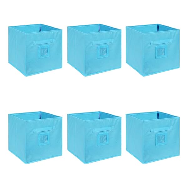 Image of Amazon Brand - Solimo Square Fabric Storage Box