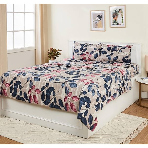 Image of Amazon Brand - Solimo Super Soft 144TC Microfiber Complete Bedding Set