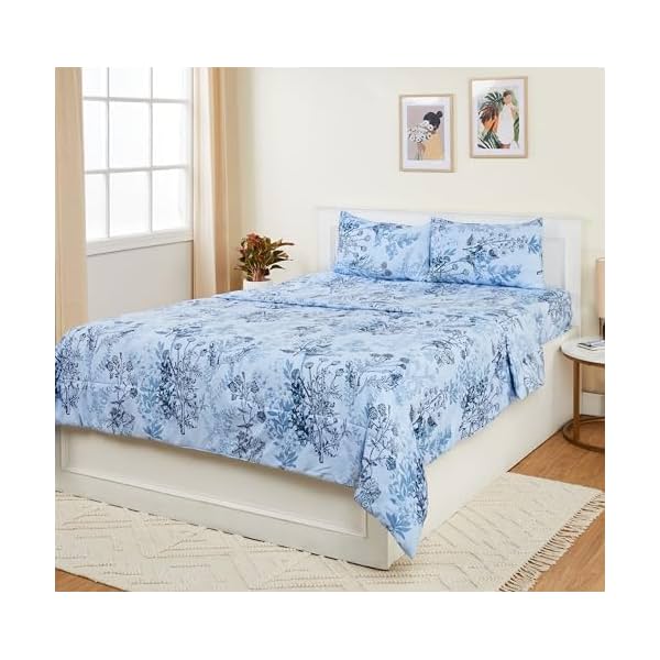 Image of Amazon Brand - Solimo Super Soft Bedsheet, and Pillow Covers