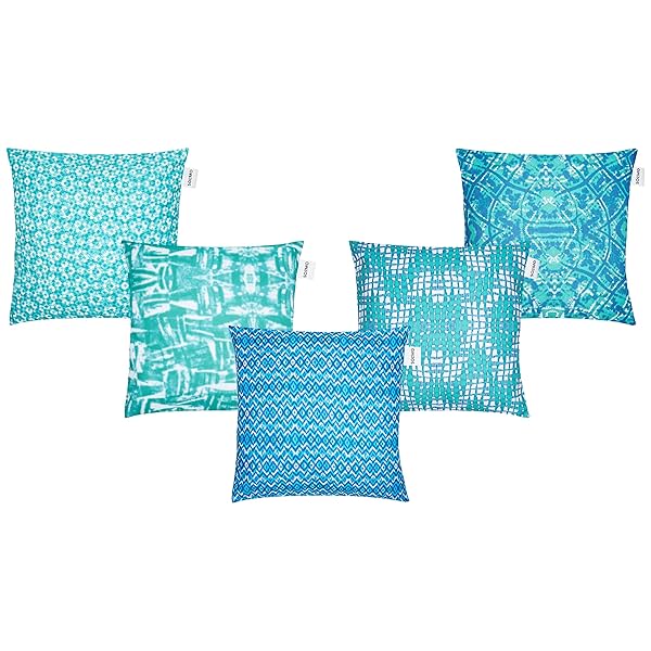 Image of Amazon Brand - Solimo Turisko Polyester Printed Cushion Covers Set of 5