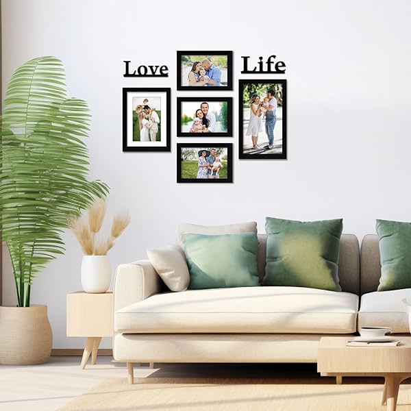 Image of Amazon Brand - Solimo Valentine Wall Photo Frame Set of 5