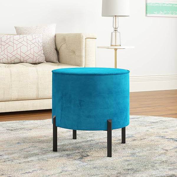 Image of Amazon Brand - Stone & Beam Heber Ottoman Pouff (Blue)