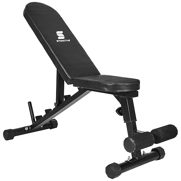 Image of Amazon Brand - Symactive Heavy Duty 3 in 1 Adjustable Incline Multipurpose Gym Bench, Max Weight 350 KG