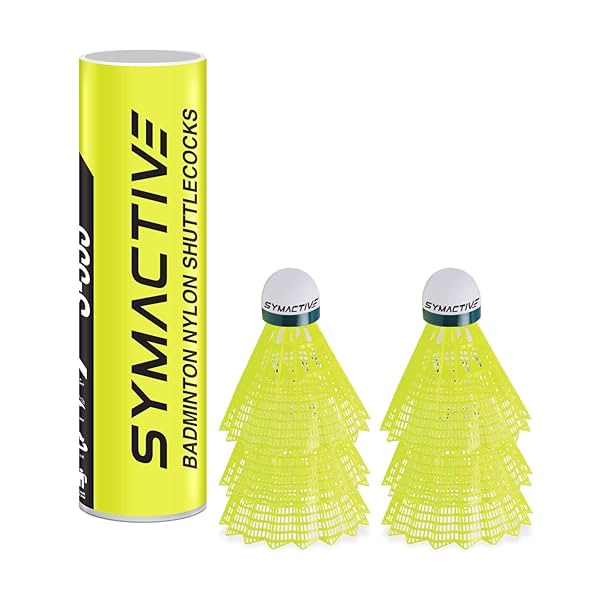 Image of Amazon Brand - Symactive High Performance Nylon Shuttle Cock