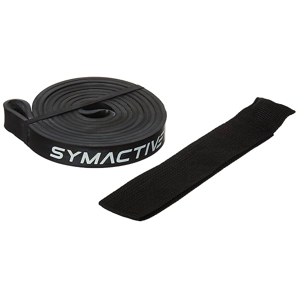 Image of Amazon Brand - Symactive Natural Rubber Resistance Pull Up Band with Door Anchor for Training