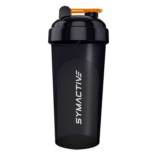 Image of Amazon Brand Symactive Plastic Shaker Bottle with Mixer Ball 