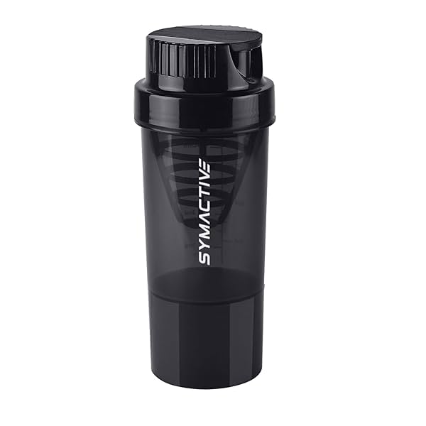 Image of Amazon Brand - Symactive Pro Cyclone Plastic Shaker Bottle