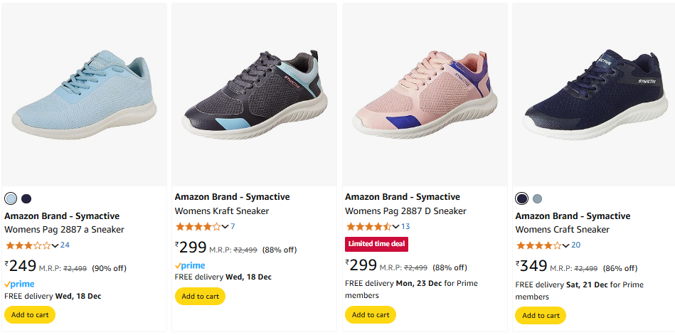 Image of Amazon Brand - Symactive Womens Sneaker shoes up to 90% Discount