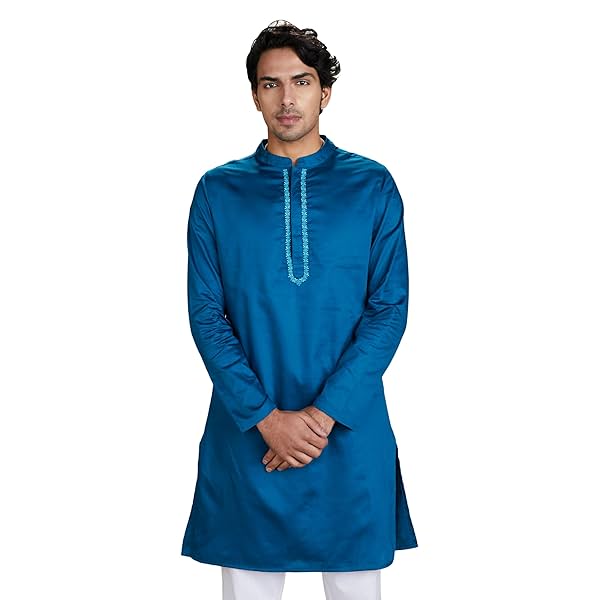 Image of Amazon Brand - Symbol Men's Cotton Regular Fit Long Kurta